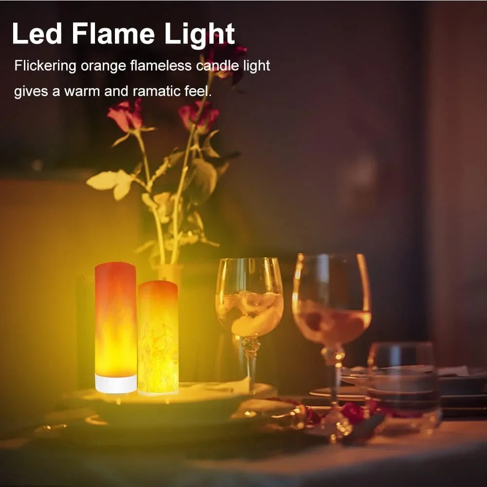 5V USB LED Flame Effect Light Bulbs USB Flame Lamp Candle Bulb Flameless Night Light Flickering Fire Bulb for Home Party Deco