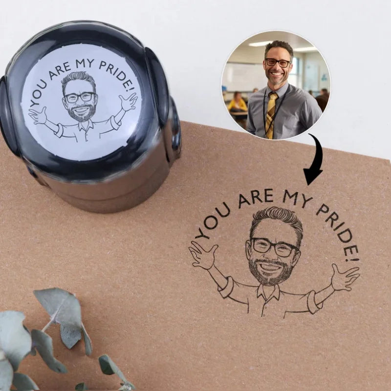 Custom Self-Inking Stamp 25/30/40/50mm Round Logo Design P Personalized Press-type Inking Stamp for Wedding Invitation Envelo