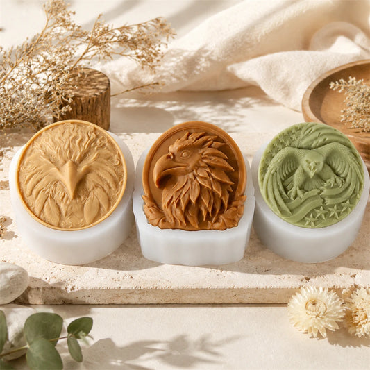 3D Eagles Head Silicone Soap Mold Embossed Eagles Pattern Handmade Soap Making Mold DIY Candle Making Resin Casting Craft Mol