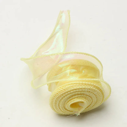 10Yards Fishtail Chiffon Ribbon Wavy Edged Organza Ribbon For DIY Crafts Bouquet Gift Wrapping Wedding Decoration Sewing Acce