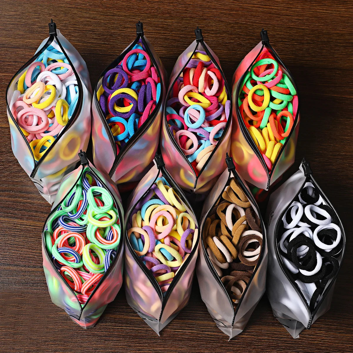 50/100Pcs Colorful Nylon Hair Bands for Children Scrunchie Hair Ties Rubber Band Kids Elastic Hair Leagues Girl Hair Accessor