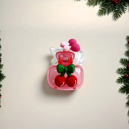 Cute Cherry Design Toothbrush Holder, Cherry Pattern, Protects Toothbrush Head, Features Dual Holes for Drainage and Ventilat
