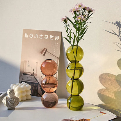 Nordic Glass Vase Home Decor Living Room Decoration Terrarium Flower Vase Plant Pots Decorative Home Accessories Decoration G