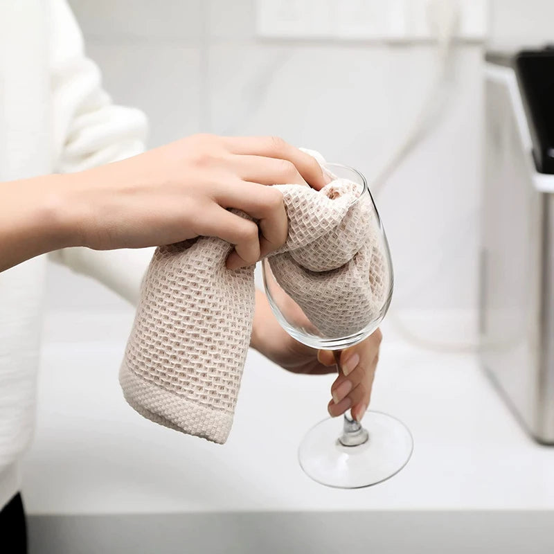 New 100% Cotton Dishcloth Ultra Soft Absorbent Kitchen Towel Household Cleaning Cloth Kitchen Tools Gadgets Wash Cloth Dish R
