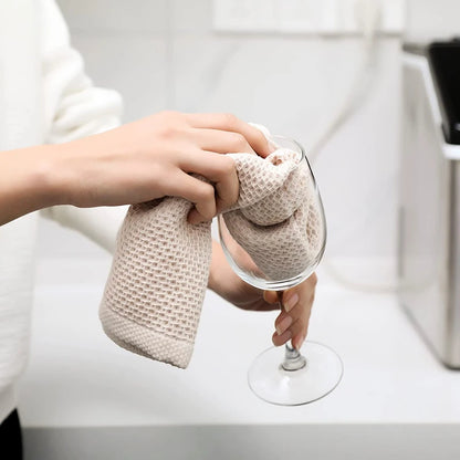 New 100% Cotton Dishcloth Ultra Soft Absorbent Kitchen Towel Household Cleaning Cloth Kitchen Tools Gadgets Wash Cloth Dish R