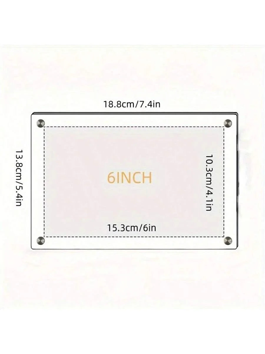 Transparent Picture Frame 6-Inch Wall-Mounted Ins Postcard Photo Frame Poster Display Stand 7-inch Acrylic Photo Frame Table 