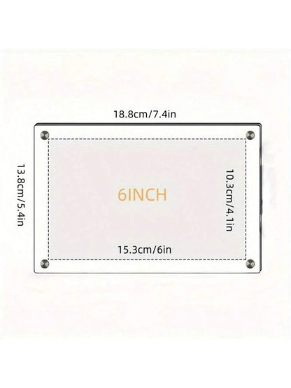 Transparent Picture Frame 6-Inch Wall-Mounted Ins Postcard Photo Frame Poster Display Stand 7-inch Acrylic Photo Frame Table 
