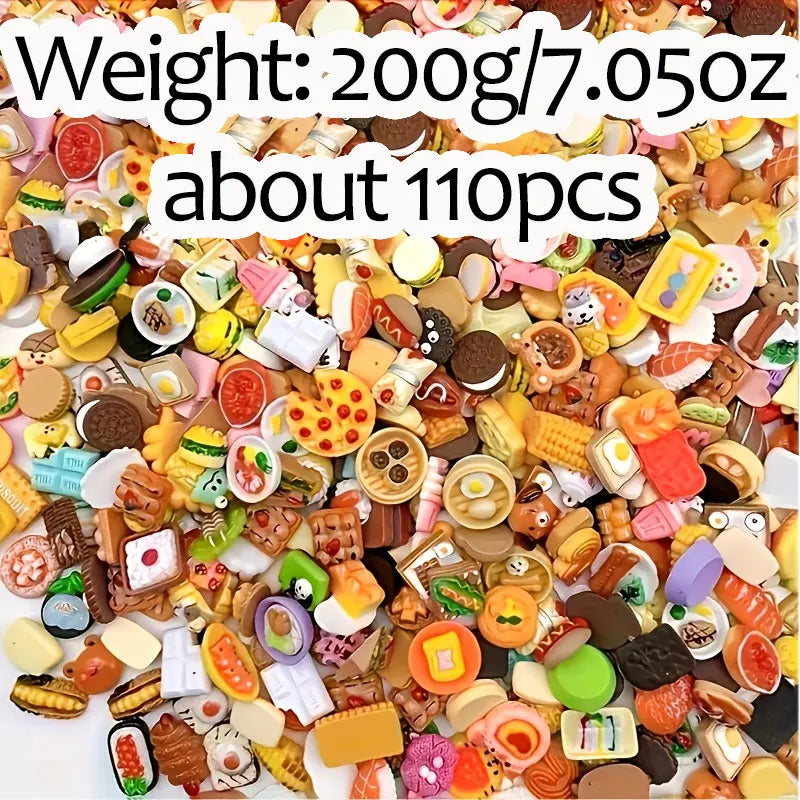 Miniature Food Toys Mixed Resin Food Dolls Kitchen Pretend Toys Suitable for Dollhouse Kitchen Toys Resin Miniature Food