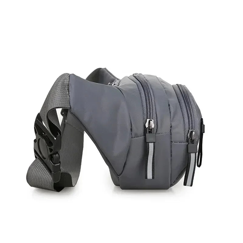 Men Canvas Fit Waistpack Mobile Fanny Waist Packs Men's Sports Outdoor Leisure Running Anti Theft Ultra Thin Invisible Waist 