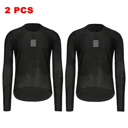 Rsantce 2024 Cycling Base Layer Long Sleeve Bike Sports Bike Shirt Underwear Racing Bicycle Jersey Shirt Undershirt - Black-B