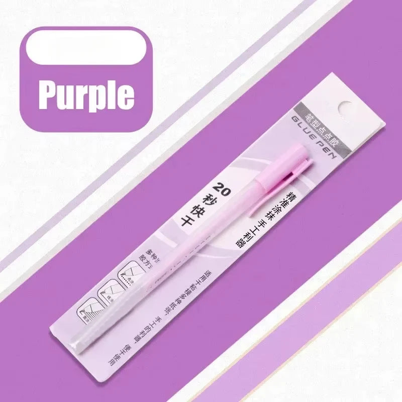 Candy Color Glue Pen Handbook Dispensing Pen Quick-Drying Dot Gule Stick DIY High Viscosity Glue School Office Supplies - Pur
