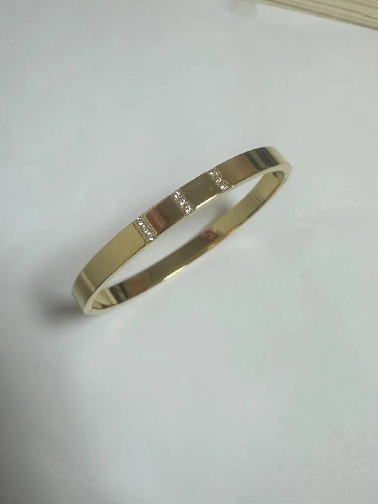 Stainless Steel With Zirconia Bracelet Bangle Simple Jewelry