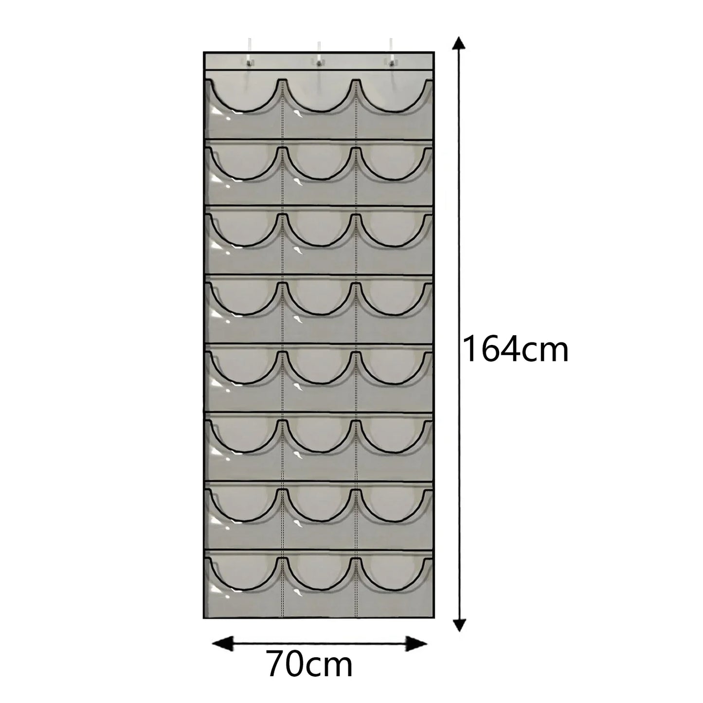 Hat Storage Holder Organizer 24 Clear Pockets Protect Hat Rack Door Hanging Holder Hanger Storage Rack for Baseball Caps Bedr