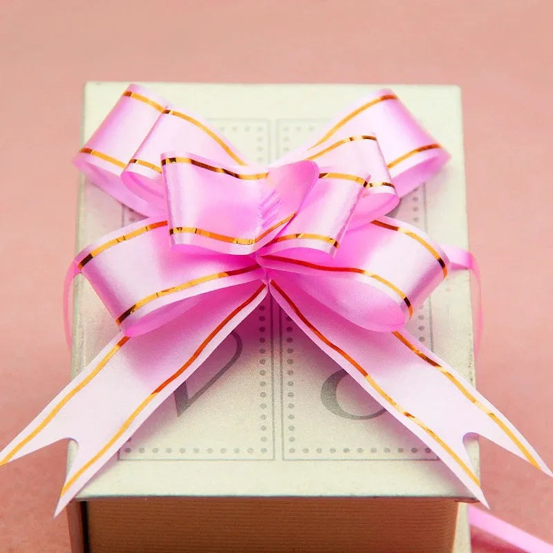 100pcs Party Wedding Christmas Tree Hanging Decorated Ribbon Bow Bag Gift Wrapping & Decorat Bow Knot Ribbon Butterfly Pull B