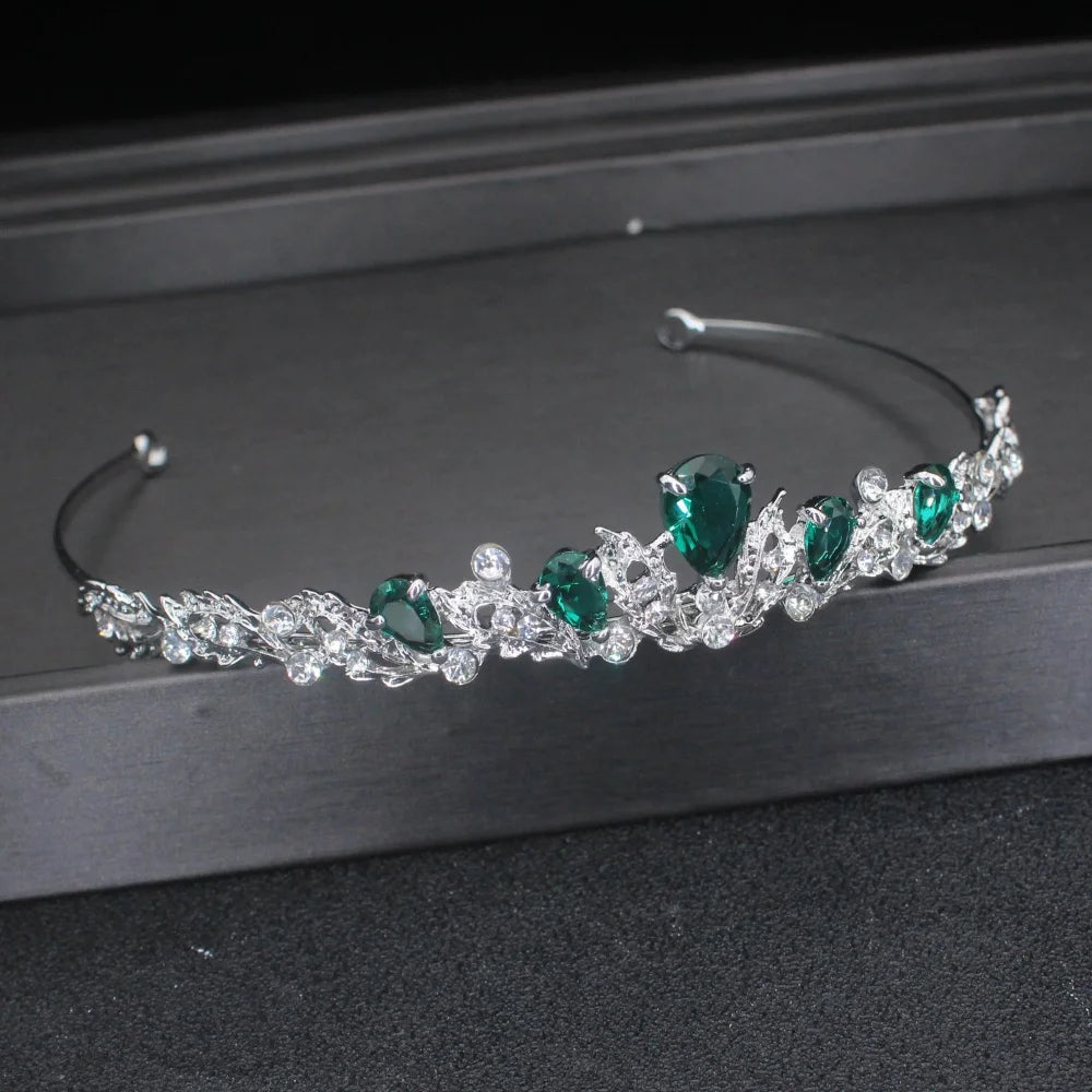 Luxury Crystal Hair Tiaras For Bride Women Prom Hairstyle Rhinestone Zircon Diadem Headband Wedding Bridal Hair Accessories