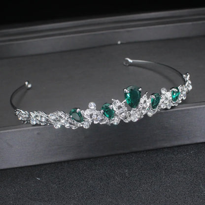Luxury Crystal Hair Tiaras For Bride Women Prom Hairstyle Rhinestone Zircon Diadem Headband Wedding Bridal Hair Accessories