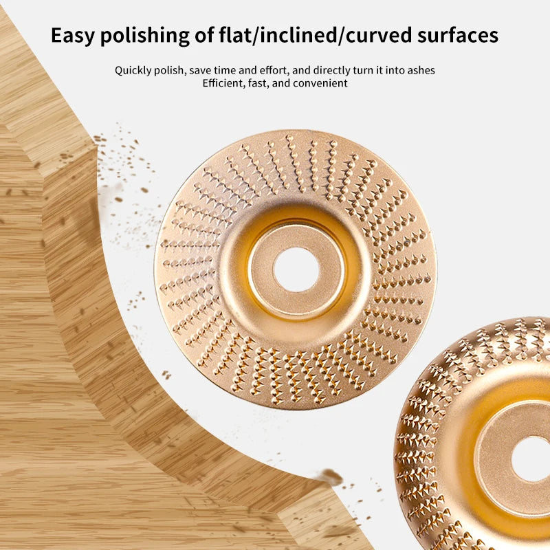 Woodworking Grinding Disc Three-Piece Set 100mm Wide/16Mm Metal Hole Arc-Shaped Bevel Design Electric Grinder Grinding Disc W