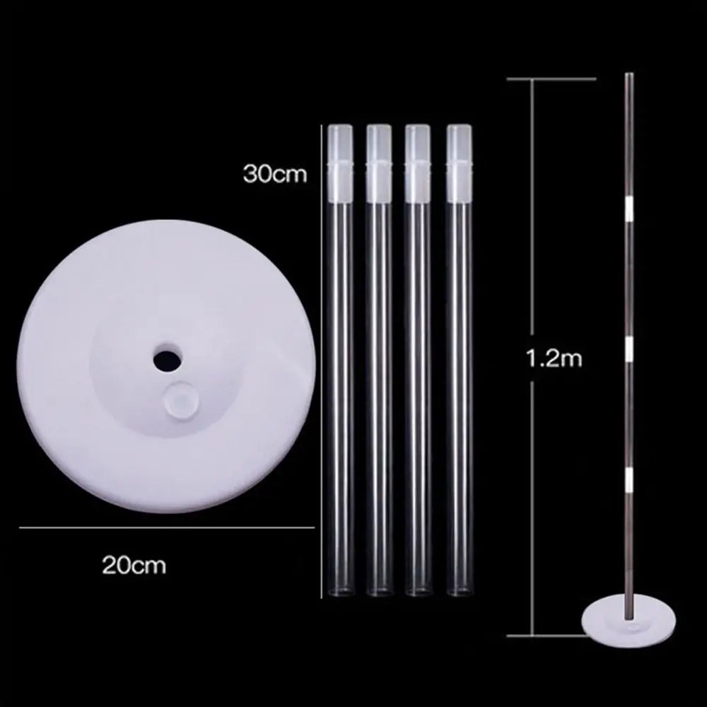 1/2Set Transparent Balloon Column Kit with Base Can Be Filled with Water Balloon Arch Bracket with Pole DIY Accessories