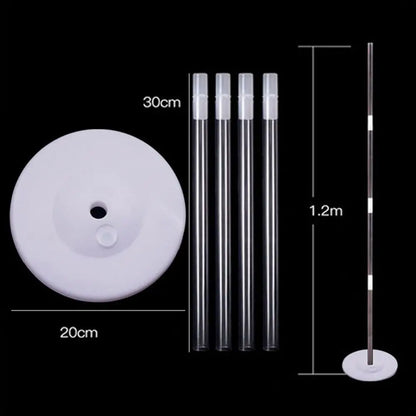 1/2Set Transparent Balloon Column Kit with Base Can Be Filled with Water Balloon Arch Bracket with Pole DIY Accessories