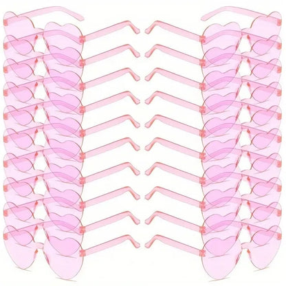 10 pcs Heart-Shaped Glasses Party Favors, Plastic Novelty Eyewear, for Weddings, Birthdays, Anniversaries, Bachelor Parties