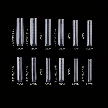 120Pcs Clear Full Cover Dual Nail System for Uv Gel Acrylic Nail Art - Includes Scale and U-Shaped Tips for Extension - Perfe