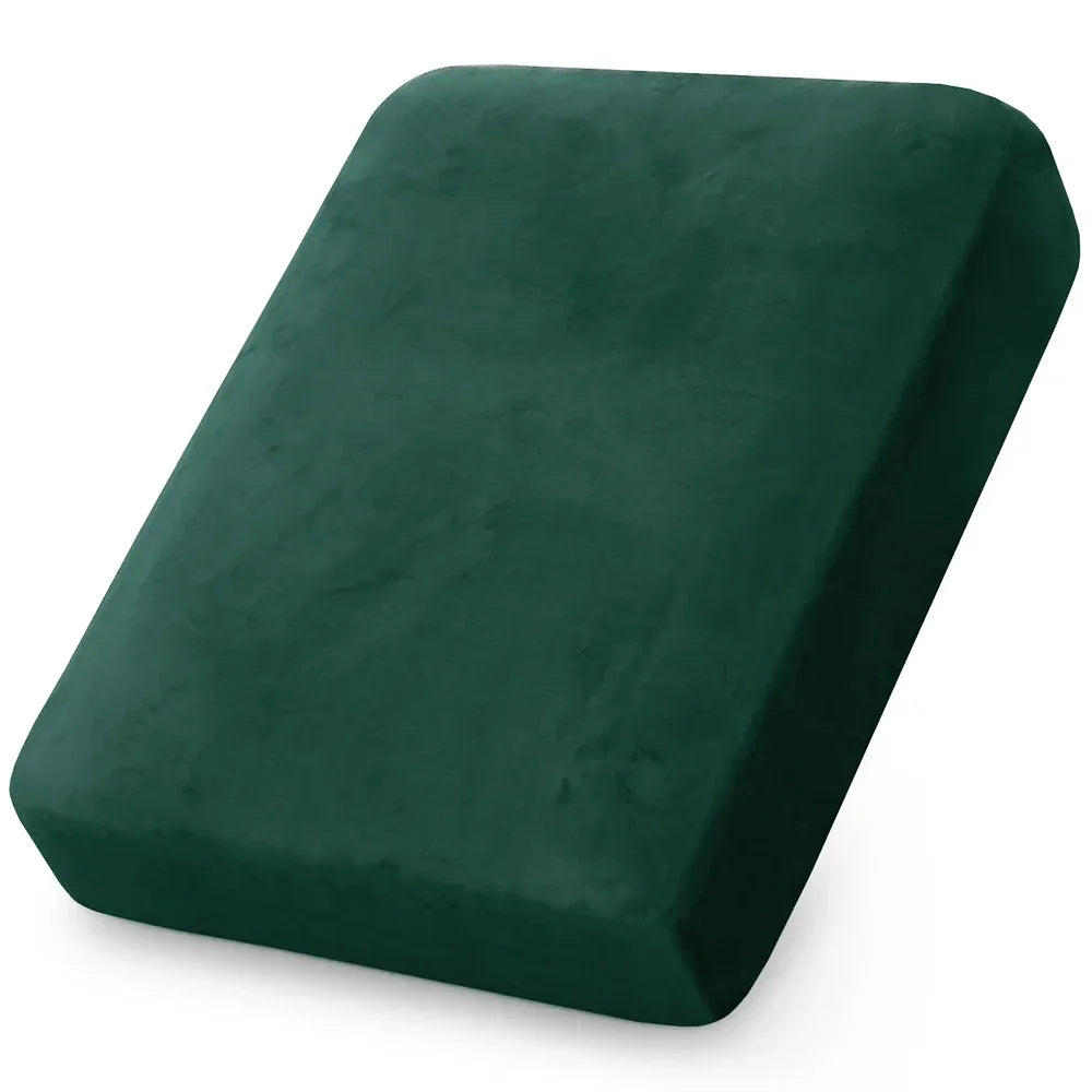 Velvet Sofa Cushion Covers for Living Room Plush Sofa Seat Cover Soft Stretch Sofas Couch Slipcover Furniture Protector - Plu