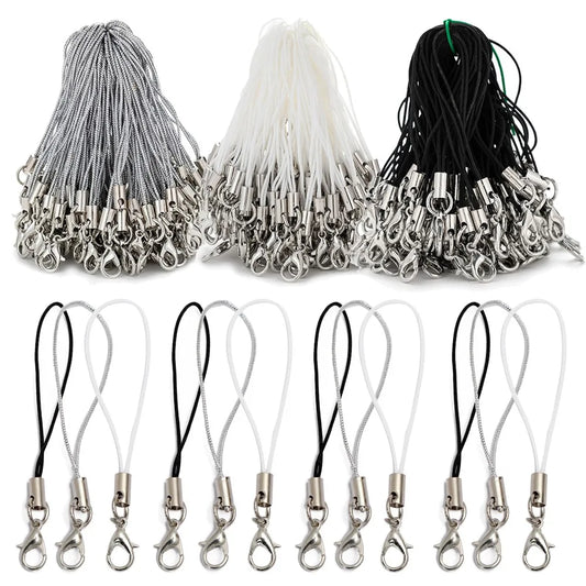 10/20/50Pcs Lobster Clasp Lanyard Strap Cord Mobile Cords Charm Nylon Key Ring Chain For DIY Keyring Jewelry Making Accessori