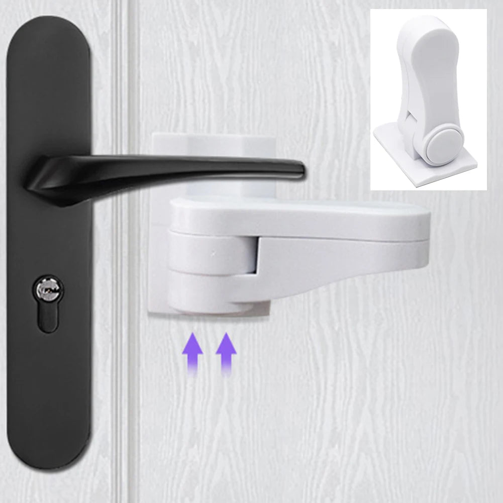 Universal Door Lever Lock Child Baby Safety Lock Rotation Proof Professional Door Adhesive Security Latch Multi-functional - 