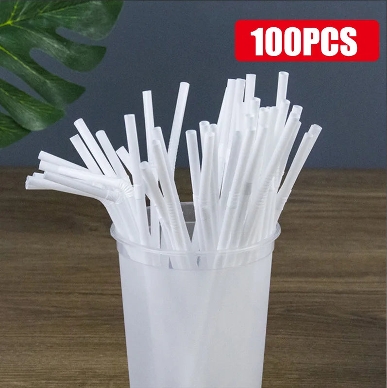 50-1000 Pcs Multicolor Drinking Straws Rietjes Milk Tea Bar Party Wedding Kitchen Home Accessories Beverage Black Straw Whole