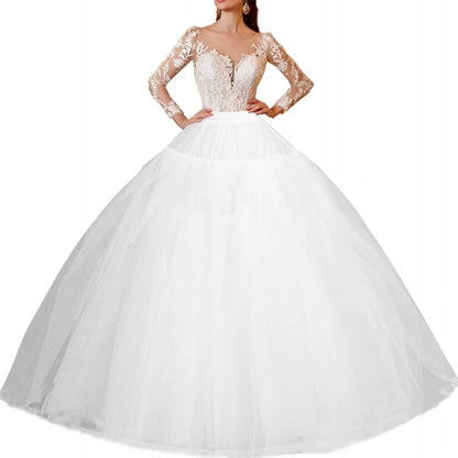 Bridal Wedding Petticoat Underskirt Ball Gown Crinoline Slip Underskirt Bridae Prom Dress Petticoats - 8 layers No Hoop