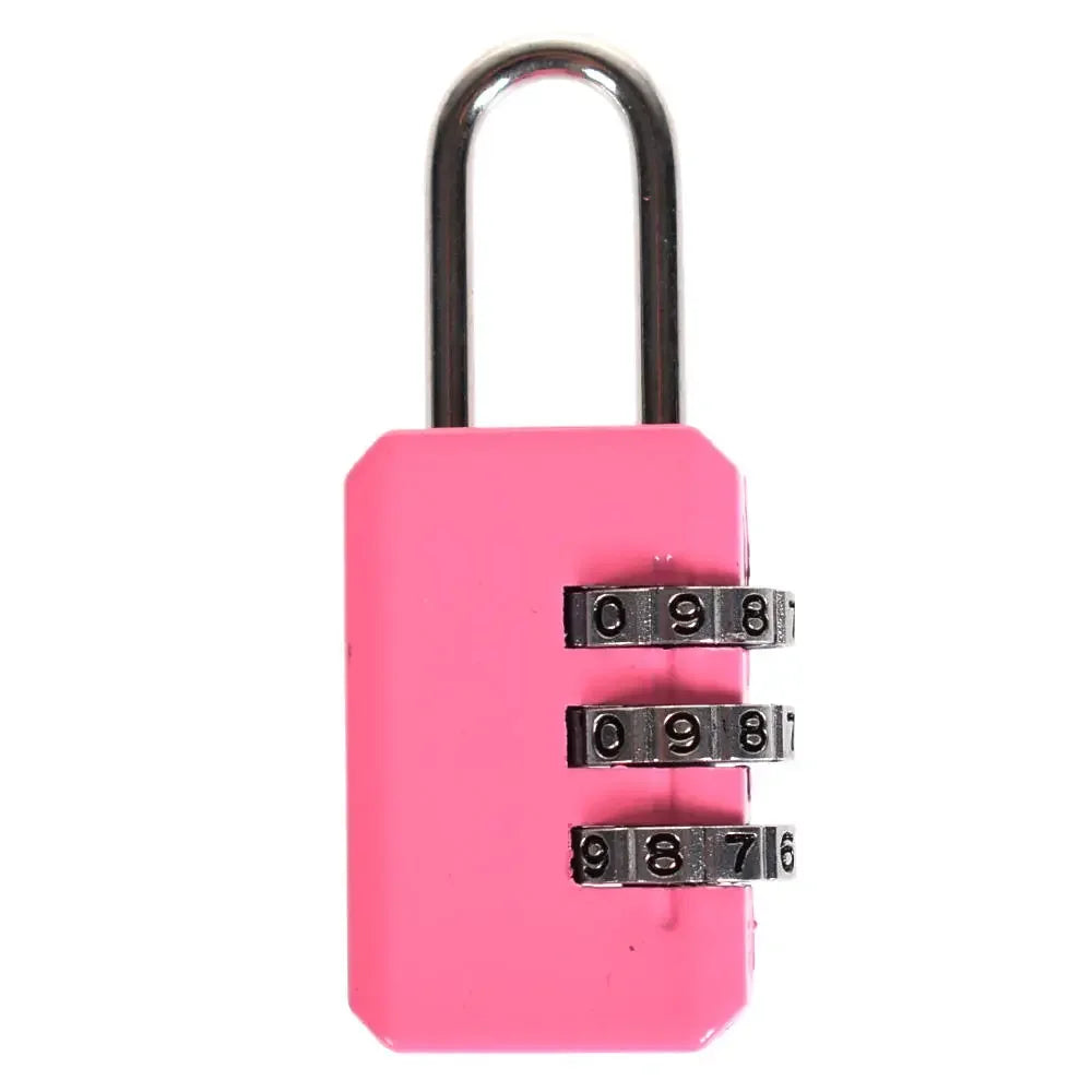 3 Digit Resettable Combination Padlock Luggage Case Padlock Box Black Lock Coded Lock School Gym Locker Sheds 2022