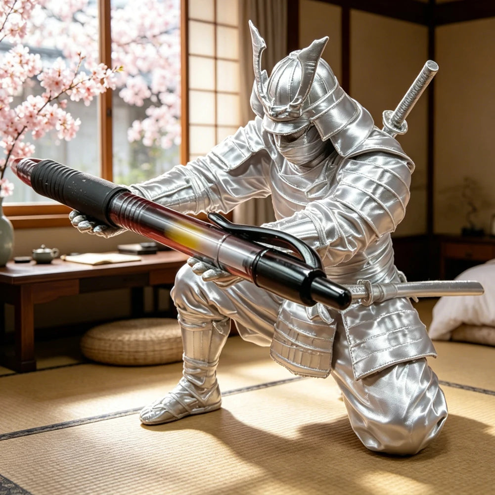 Creative Samurai Pen Holder Japanese Warrior Pencil Rack 3D Printed Stationery Organizer Stand Office Ornament Desk Decor Gif