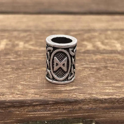Nostalgia 1pcs Tree Of Life Bead For Hair Beard Braids Norse Runes Viking Symbols Beads For Bracelet Jewelry Making - DAGAZ