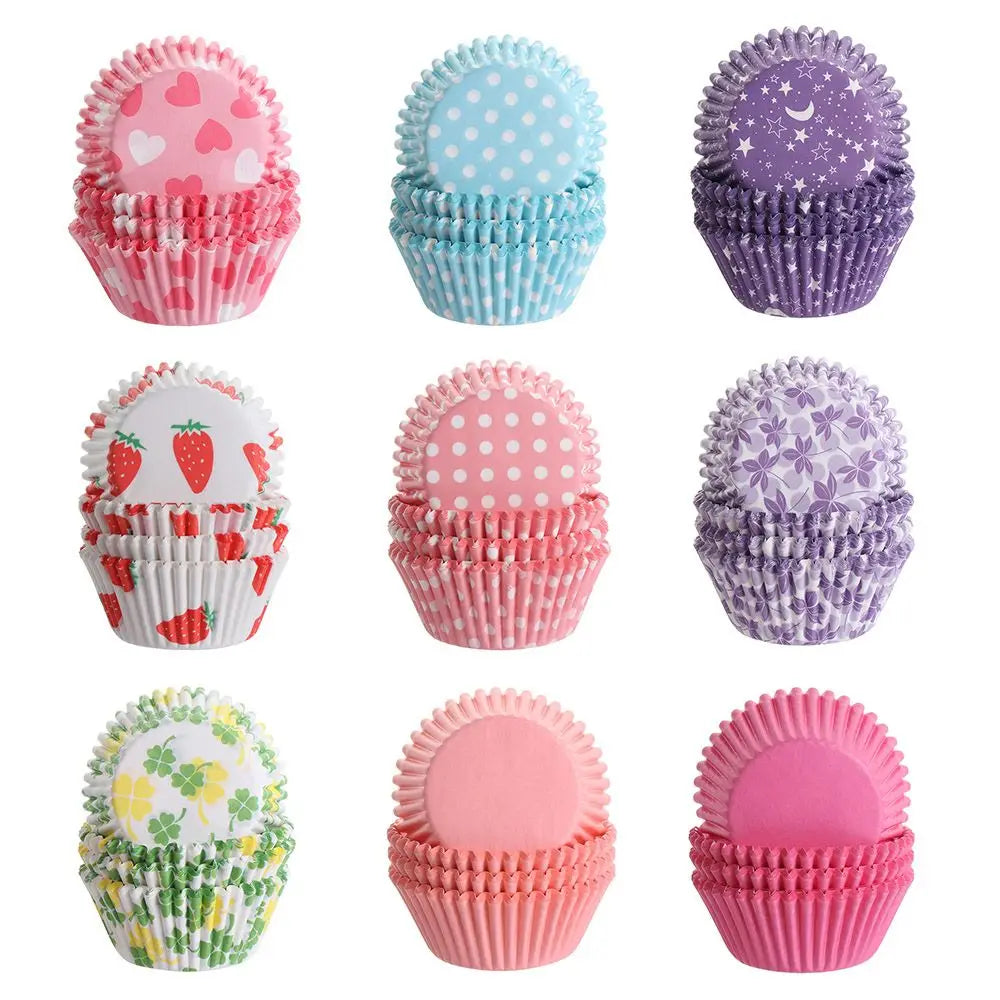 100PCS Cake Cups Paper Cupcake Liner Wrappers Cup Baking Muffin Boxes Cake Liners Cake Decorating Pastry Tools Bakeware Suppl