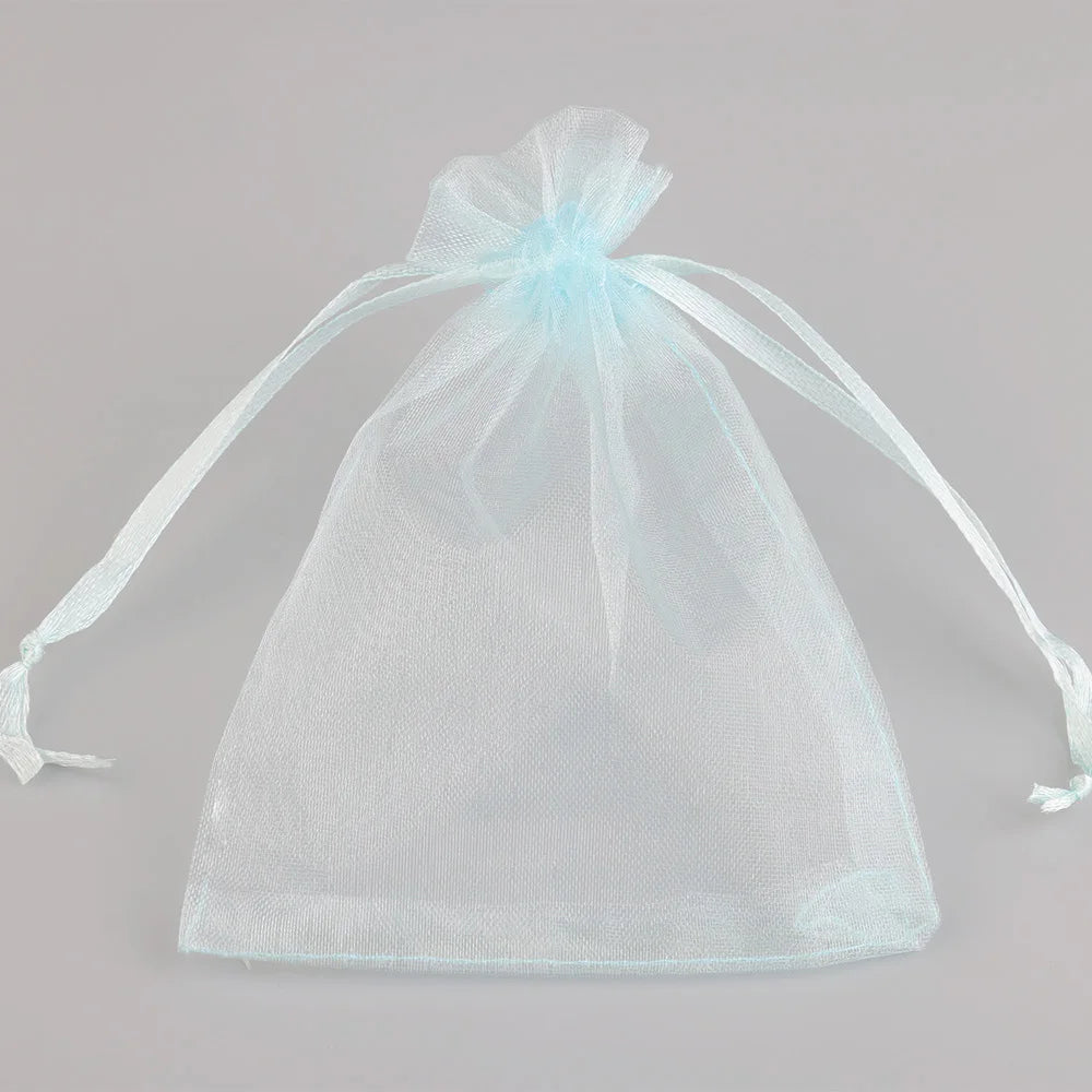 50/100pcs Colorful Organza Gift Bag 5x7 7x9 9x12 10x15 13x18cm Party Wedding Favors Candy Jewelry Packaging Drawstring pouche