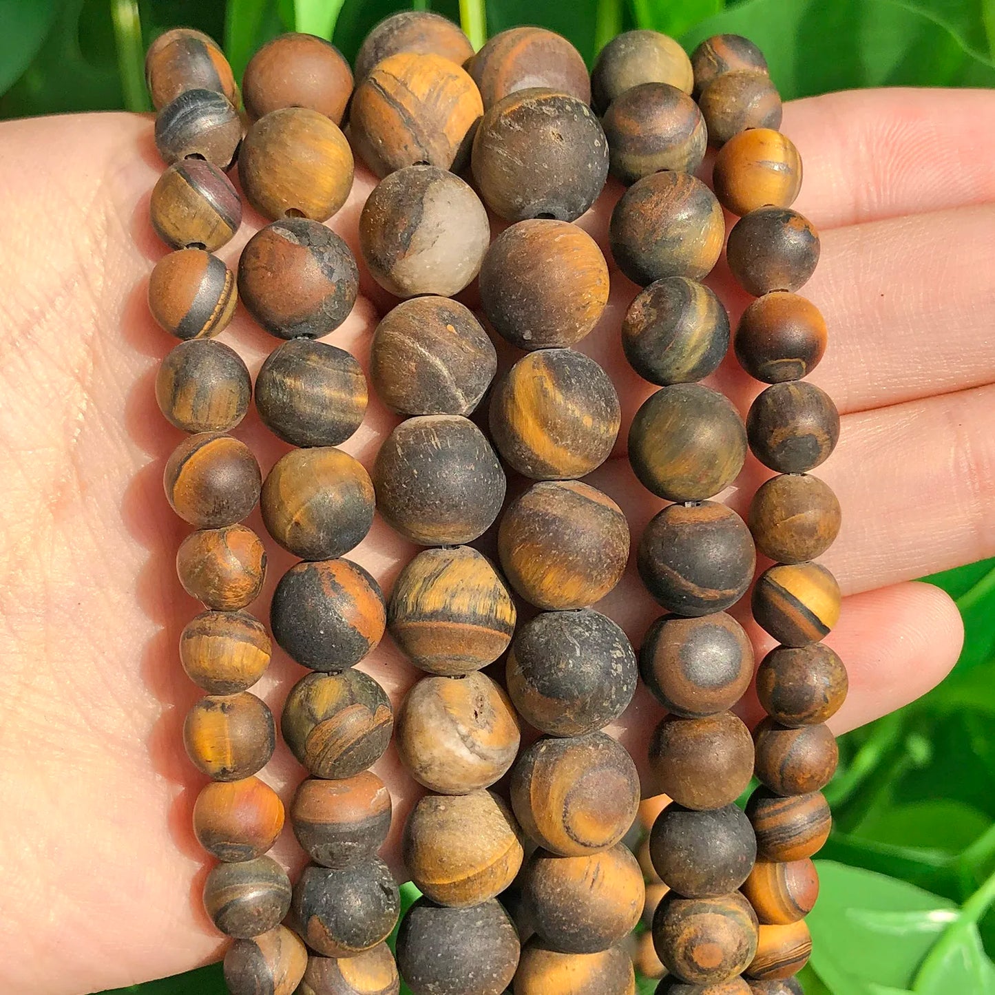 4-14mm Natural Black Volcanic Lava Stone Round Beads 15" Pick Size For Jewelry Making diy Bracelet