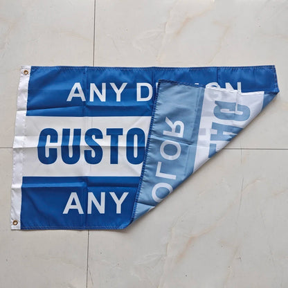 Graphic Custom Printed Flag Polyester Shaft Cover Brass Grommets Free Design Outdoor Advertising Banner Decoration Party Spor