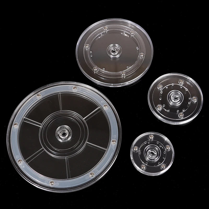 Turntable Acrylic 360 Rotating Display Stand Transparent Round Base Lazy Susan Jewelry Decor Swivel Plates Furniture Hardware