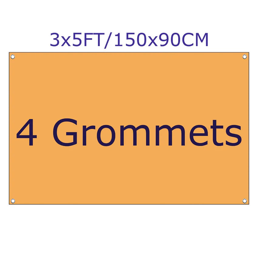 Digital Print Custom Flag 90cm * 150cm DIY Polyester Banner Customize 3ft * 5ft Flags And Banners - 4 grommets