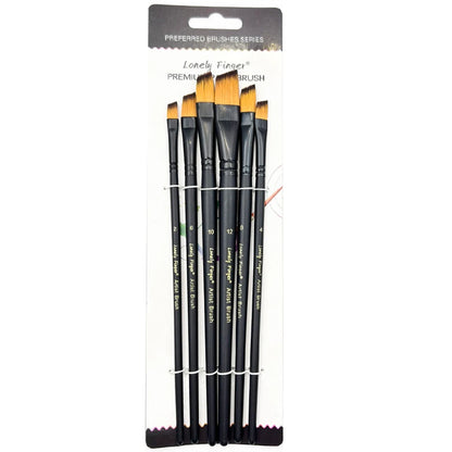 6pcs Artist Paint Brushes Set Artist Paintbrushes For Acrylic Oil Watercolor Acrylic Painting For Body Face Rock Canvas - 6pc