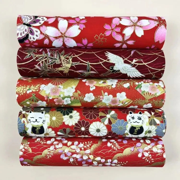5pcs Cotton Fabric, Printed Fabric, Handmade Doll Clothes Fabric, Dress Fabric, For DIY Sewing Scrapbooking Quilting Craft