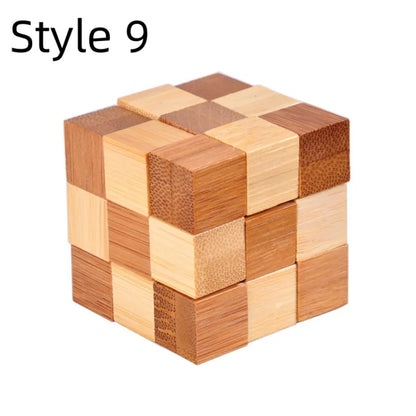 New Wooden Kong Ming Lock Lu Ban Lock IQ Brain Teaser Educational Toy Children Montessori 3D Puzzles Game Unlock Toys Kid Adu