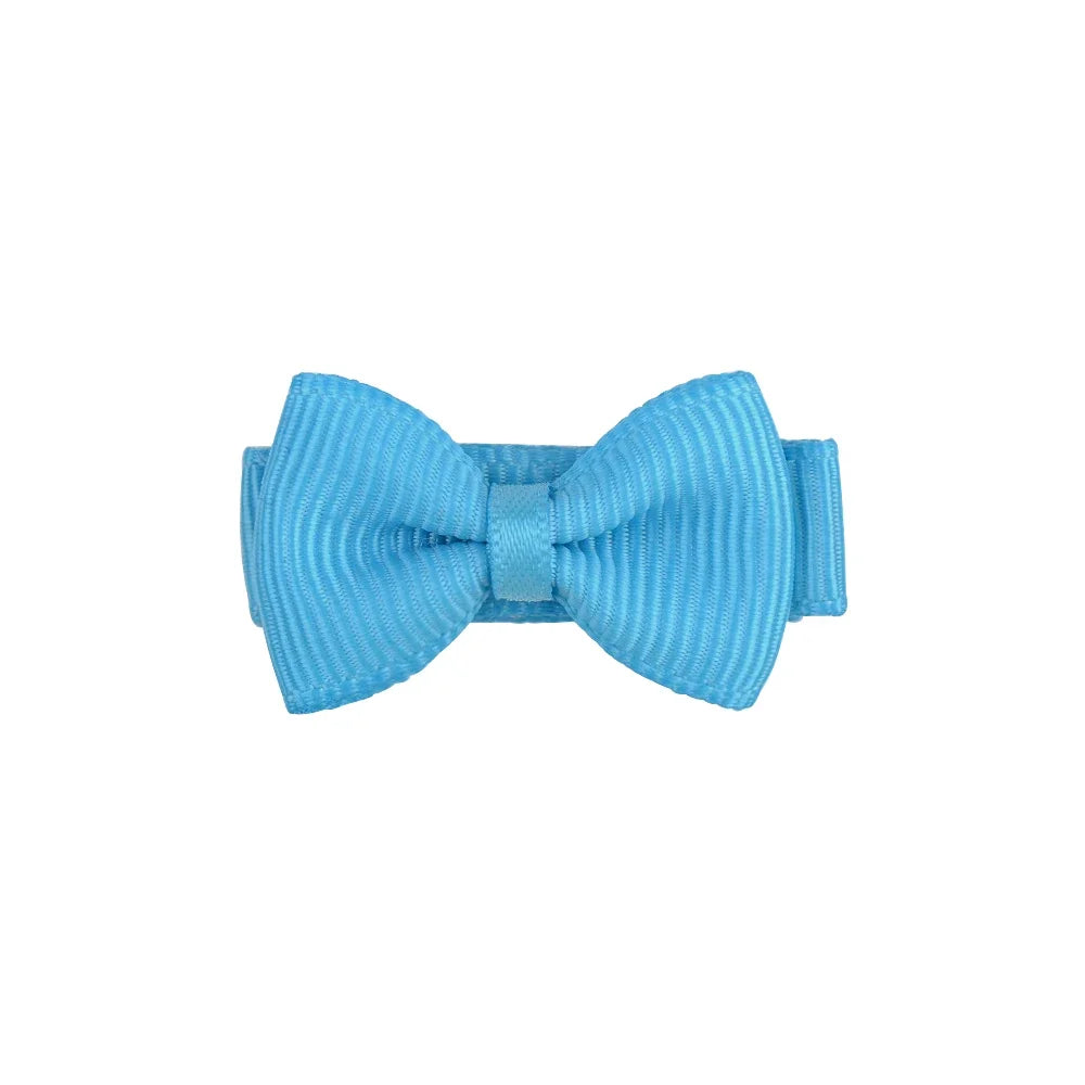 1.2 Inches Solid Colors Mini Hair Bows With Clip For Kids Girls Hairgrips Ribbon Covered Safety Bows Headwear Hair Accessorie
