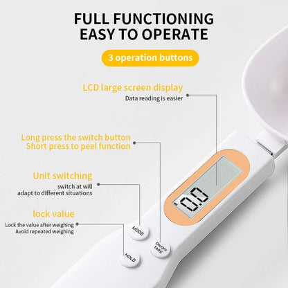 Mini Spoon Scale Digital Kitchen Scale Electronic LCD Food Scale 0.1-500g Cooking Flour Milk Coffee Powder Weight Measure Spo