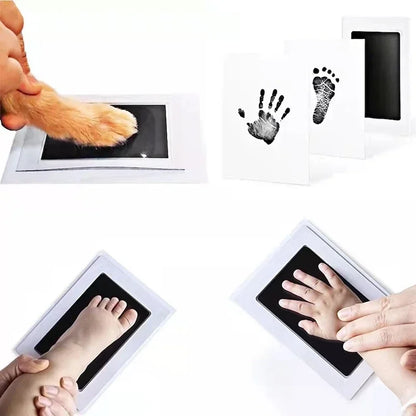 Newborn Baby DIY Hand And Footprint Kit Ink Pads Photo Frame Handprint Toddlers Souvenir Accessories Safe Clean Baby Shower G