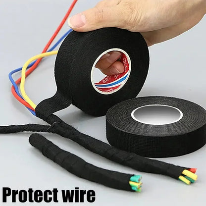9/15/25/32/50MM Electrical Insulating Tape Heat Resistant Harness Tape Car Cable Harness Wiring Loom Protection Waterproof Ta
