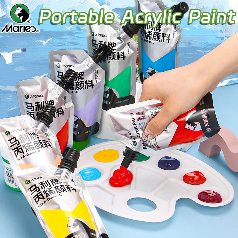 100ml Marie's Acrylic Paint,Assorted Colors,Waterproof,Pigments for DIY Craft,Rock,Wood,Professional Pigments for Adults,Arti