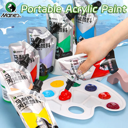 100ml Marie's Acrylic Paint,Assorted Colors,Waterproof,Pigments for DIY Craft,Rock,Wood,Professional Pigments for Adults,Arti