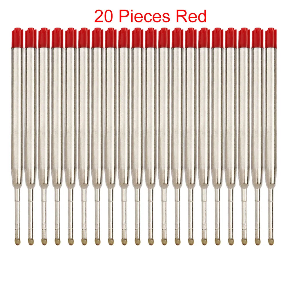 98mm1.0mm Ballpoint Pen Refills For Parker Pens Medium Point Blue Red Black Ink Rods For Writing Office Stationery - 20 Piece