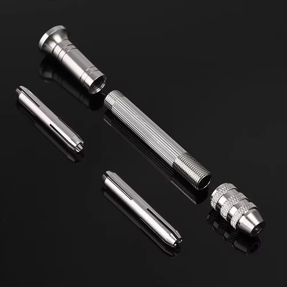 0.8-3.0mm Mini Hand Drill Woodworking Tools Drilling Rotary Tool Manual Twist Drill Bit Watchmaker Pin Vice Watch Repair Tool